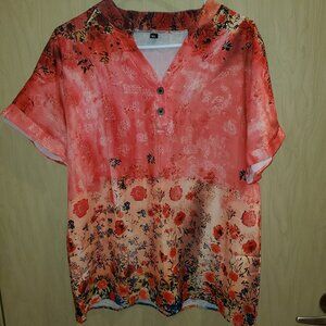 Pink & Yellow Floral Short Sleeve top